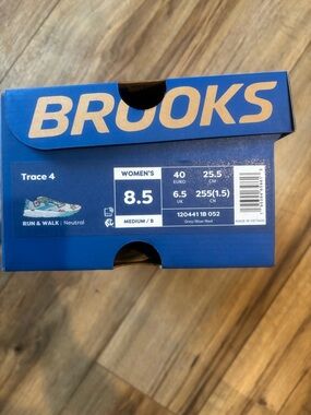 Brooks Trace 4 Women's Shoe Box - Blue with Gold Logo